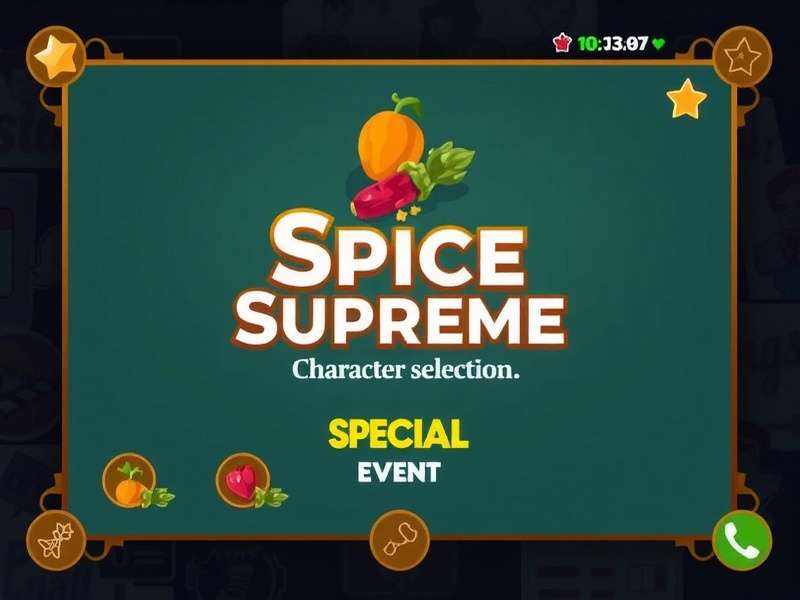 Spice Supreme Game Main Screen